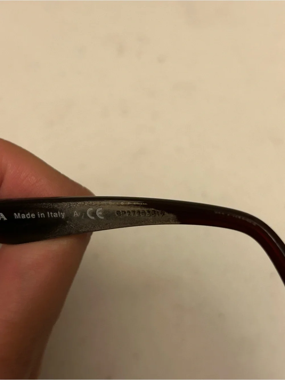 Prada Red Cat-Eye Eyeglasses with Black Case